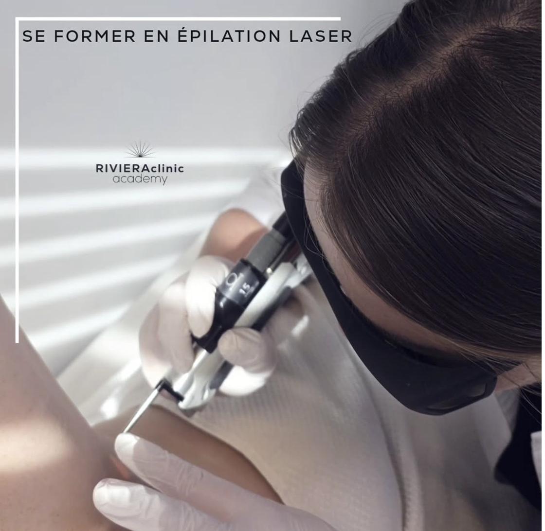 Pratique de l'épilation laser encadrée pendant la formation